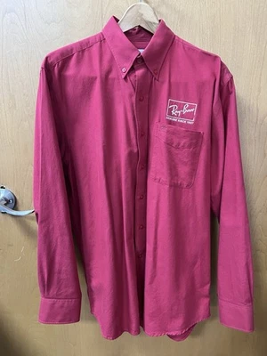 Ray-Ban Genuine Since 1937 Cutter & Buck Button Down Red Shirt Men’s Medium - Image 1 of 4