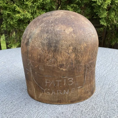 Vintage Antique Wooden Wood Hat Mold Millinery Hat Block Form - Image 1 of 4