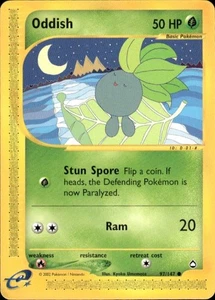 Vintage Wotc Pokemon Oddish Aquapolis 097/147 gioco leggero LP - Foto 1 di 2