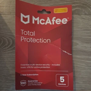 McAfee Total Protection 2025 Antivirus 5 PC Devices 1 Year (CODE BY POST) - Picture 1 of 1