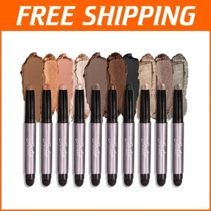 Luxury Waterproof 10-Piece Eyeshadow Stick Palette - Matte & Shimmer Delight - Picture 1 of 12
