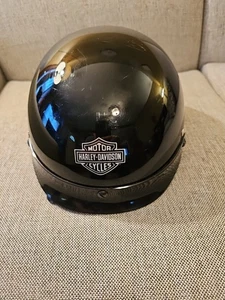 Harley Davidson Motorcycle Black Half Helmet Riding Adult Size Small Dot S - Picture 1 of 8