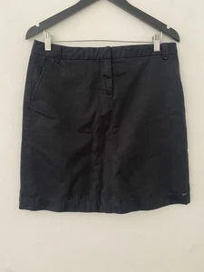 TOMMY HILFIGER Navy Chino Twill Rome Regular Fit Mini Skirt Pockets Size 10 S - Picture 1 of 8