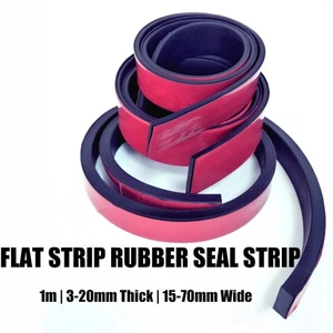 1m Flachstreifen Gummidichtungsstreifen 3-20mm stark 15-70mm breit Verschleiß selbstklebend - Bild 1 von 4
