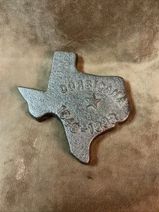fermacarte vintage città olio ferramenta Corsicana Texas sesquicentenario - Foto 1 di 2