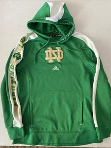 Suéter Notre Dame Adidas Sudadera con Capucha Verde Mediana Sudadera NCAA Logo Cosido - Imagen 1 de 9
