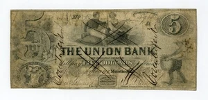 1859 $5 The Union Bank of Sullivan Co. - Monticello, NEW YORK (CTFT.) Note - Picture 1 of 2
