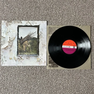 Led Zeppelin - IV - Black Vinyl 1971 - Version 7 Inverted Feather Plum Label - Bild 1 von 4