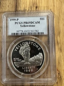 1999-P Yellowstone Commemorative Dollar PR69 DCAM PCGS Blue Label, 625 - Picture 1 of 2