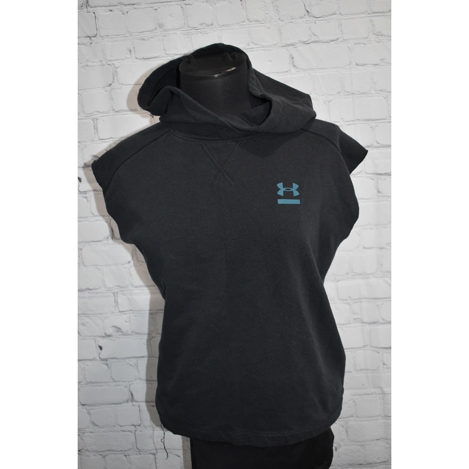 Under Armour Hoodie Pullover Womens Size Medium Cut Off Sleeves Crop Top - Image 1 of 4