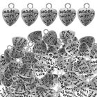Heart Pendant Charm 100pcs Heart Shape Charms for DIY Jewelry Making