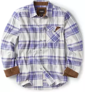Men'S All Cotton Flannel Shirt, Long Sleeve Casual Button down Plaid Shirt, Brus - Picture 1 of 12