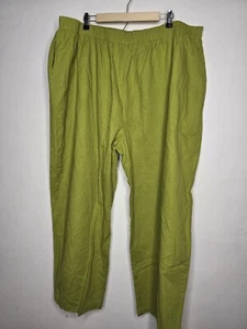 Pantalone Lucy Yak Chartreuse verde misto lino cotone biologico 2XL nuovo con etichette - Foto 1 di 14