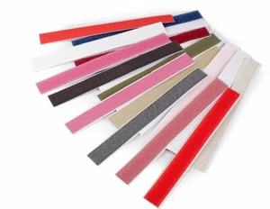 2*20 cm selbstklebend Klettverschluss 2 cm breit weiß schwarz grau braun altrosa - Picture 1 of 3