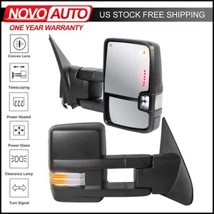 Power Heated Tow Mirror w/ Streamer light For 2008-2017 Toyota Tundra Sequoia - Bild 1 von 11