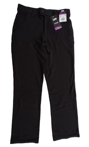 Lee Women's Size 8M Black Midrise Ultra Soft Waistband Stretch Knit Pants - Picture 1 of 14