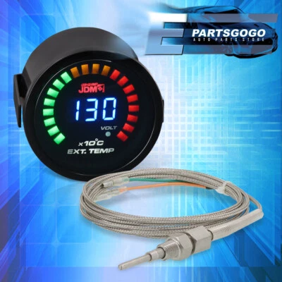 For 240SX 300ZX 2" 52MM Temperature EGT BLU Digital LED Auto Gauge Meter Foto 1 de 4