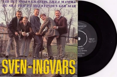 SVEN INGVARS BOB DYLAN COVER BLOWING IN THE WIND 1966 RECORD SWEDEN 7" PS EP - Image 1 of 2