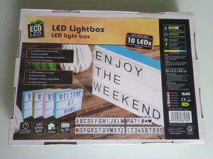 Led Lightbox aus Kunstsoff - Dekoleuchte - LED Schild 66 Buchstaben, Zahlen, Sym - Bild 1 von 4