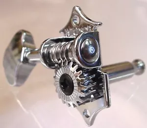 HIGH GRADE OPEN FACED CHROME ACOUSTIC GUITAR MACHINEHEADS - TUNERS - Picture 1 of 4