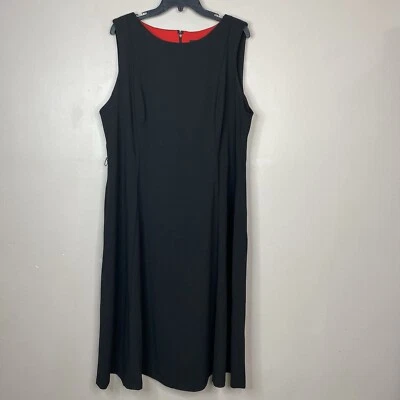 Платье миди без рукавов женское HALSTON большой размер 18 Вт (отсутствует ремень) - Изображение 1 из 4