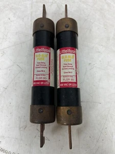 👀2) NEW LITTELFUSE 90 AMP DUAL ELEMENT SLO-BLO TIME DELAY FUSE 600 VAC FLSR 90 - Picture 1 of 5