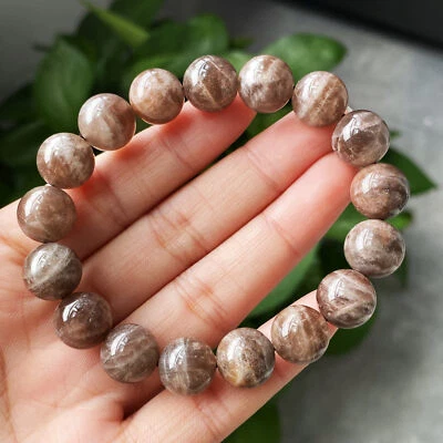 Pulsera de cuentas de cristal de luz fuerte piedra solar negra natural de 11,5 mm 1111 Foto 1 de 4