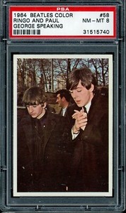 1964 Beatles OPC Color #58 Ringo And Paul George Speaking PSA 8