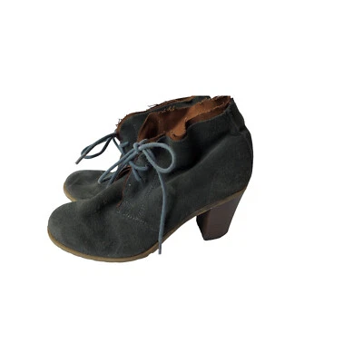 Botines para mujer Ruff tallados de gamuza negro marrón talla 7M Foto 1 de 4