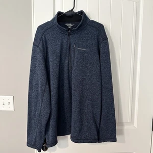 Eddie Bauer Blue Quarter Zip Pullover Fleecepullover Sweatshirt Herren Gr. 2XL - Bild 1 von 5