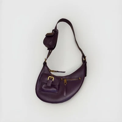 Steve Madden Plum Saddlebag With Crossbody Strap - Image 1 of 4