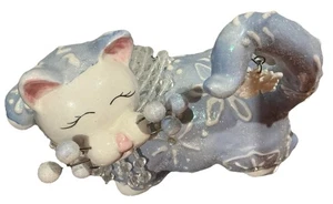 De Colección AMY LACOMBE Whimsiclay Copo de Nieve Gato Edición Limitada Navidad Estatuilla Regalo - Imagen 1 de 6