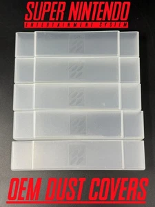 Menge 5 Original Zubehör Hersteller Ninendo SNES Spielkassette Staubschutzhüllen *GEBRAUCHT* - Bild 1 von 3