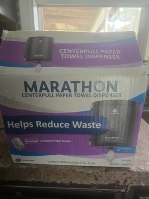 Marathon Centerpull Paper Towel Dispenser Smoke 9.25in X 8.75in X 11.5in NEW NIB - Image 1 of 2