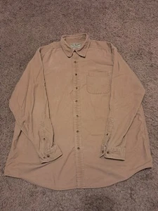 L.L. Bean Casual Corduroy Shirt Men X-Large Tall Long Sleeve Heavyweight - Picture 1 of 3