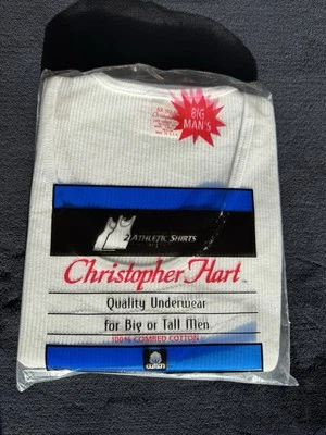 Christopher Hart Tank Top A-shirts White 2 Pack Big and Tall Men's 5X Undershirt - Image 1 of 4