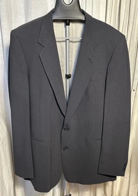 Vintage Pierre Cardin Men’s Dark Grey/blk Fine Woven Tailored Jacket Sz48XL Used - Image 1 of 4