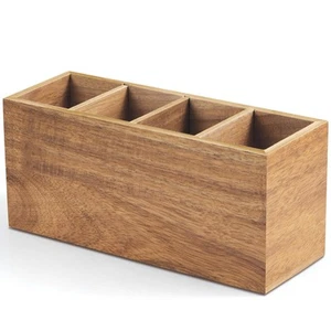 Bleistift Stifthalter für Schreibtisch, Akazienholz Büro Schreibtisch Organizer und Zubehör... - Bild 1 von 7