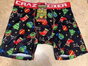 Nuevo con etiquetas Calzoncillos Boxer Crazy Boxer Navidad Adolescentes Mutantes Tortugas Ninja Med 32-34 - Imagen 1 de 2