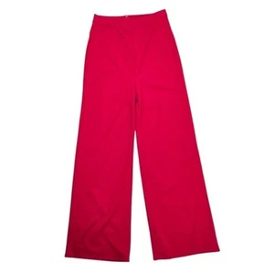 Pantalon taille haute Lulu's rouge jambes larges - Photo 1/11