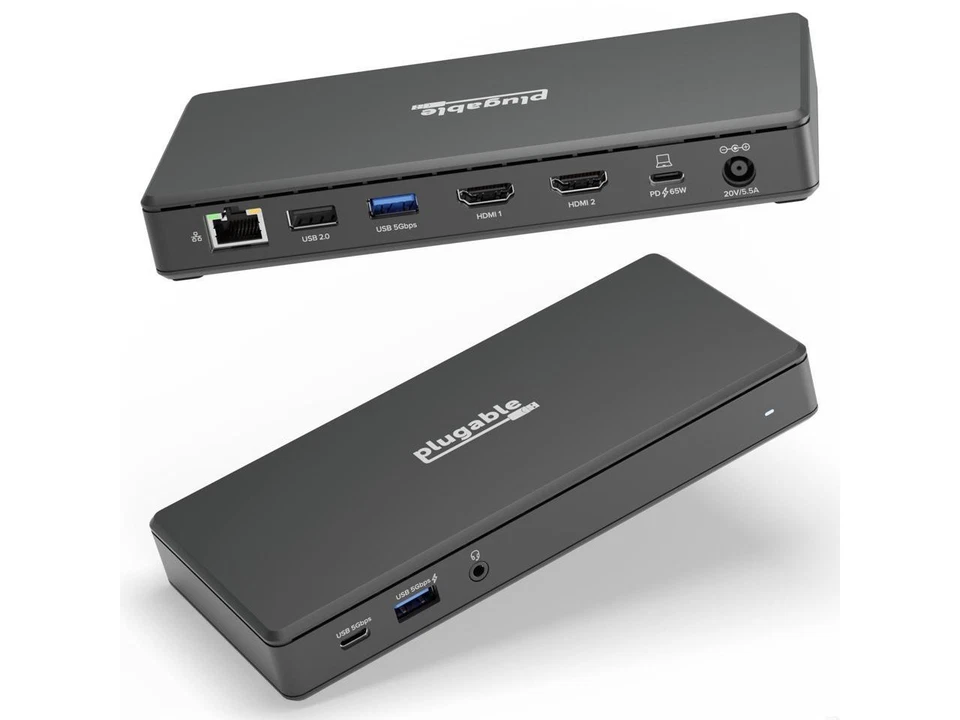 Plugable USB-C Dual HDMI Docking Station UD-MSTH2