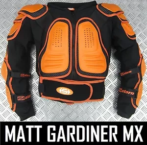STERN 2 MOTOCROSS ENDURO BODY ARMOUR SUIT BIONIC JACKET ORANGE adult all sizes - Picture 1 of 2
