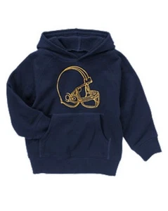 NWT Gymboree Football Helmet Pullover Hoodie Sweatshirt Hoodies Navy Boys M 7 8 - Picture 1 of 1