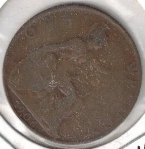 1906 Großbritannien Umlaufmünze Penny Edward VII. & Britannia! (#2) - Bild 1 von 2