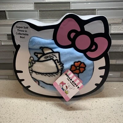 Новый Hello Kitty и друзей и цветы 46 «x 60» плюшевый плед в форме коробки - Изображение 1 из 4