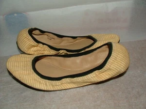 NEW WOB 7 FOR ALL MANKIND FLATS SHOES SIZE 6 1/2 M IVORY FABRIC #340 - Picture 1 of 6