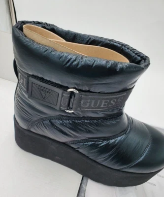 Botines acolchados con plataforma Guess para mujer 5,5 de nailon Jilona negros Foto 1 de 4
