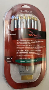 Rocketfish 8FT HD Component Video Stereo Audio Gaming Cable Xbox 360 - Picture 1 of 7