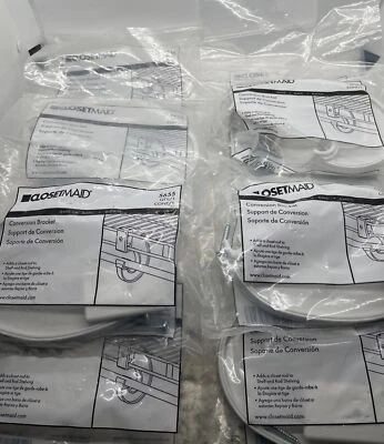 Paquete de 10 soportes de soporte de varilla de armario ClosetMaid SuperSlide 5655 **NUEVO SELLADO** Foto 1 de 2