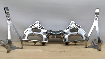 Винтажный комплект педалей Shimano Dura Ace AX с зажимами для носка новый из старых запасов - Изображение 1 из 4